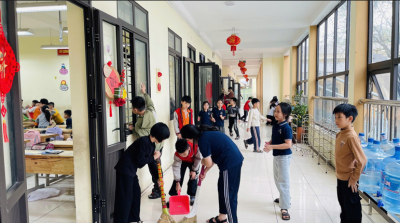 Triển khai tổng vệ sinh trường học phòng chống dịch bệnh Tay - chân - miệng trên địa bàn phường Chương Mỹ