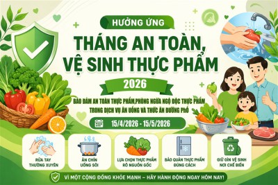 Bài tuyên truyền “Tháng hành động vì an toàn thực phẩm” năm 2026
