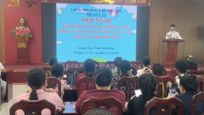 TRẠM Y TẾ PHƯỜNG CHƯƠNG MỸ TỔ CHỨC TẬP HUẤN, BỒI DƯỠNG NGHIỆP VỤ CHO CỘNG TÁC VIÊN DÂN SỐ VỀ LĨNH VỰC TRẺ EM, BẢO TRỢ XÃ HỘI NĂM 2026