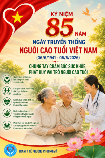 KỶ NIỆM 85 NĂM NGÀY TRUYỀN THỐNG NGƯỜI CAO TUỔI VIỆT NAM (06/6/1941 - 06/6/2026): CHUNG TAY CHĂM SÓC SỨC KHỎE, PHÁT HUY VAI TRÒ NGƯỜI CAO TUỔI