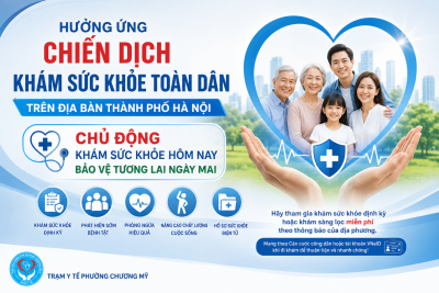 HƯỞNG ỨNG CHIẾN DỊCH KHÁM SỨC KHỎE TOÀN DÂN TRÊN ĐỊA BÀN THÀNH PHỐ HÀ NỘI: CHỦ ĐỘNG KHÁM SỨC KHỎE HÔM NAY – BẢO VỆ TƯƠNG LAI NGÀY MAI