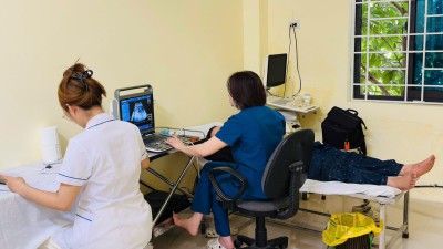 Trạm y tế phường Chương Mỹ phối hợp tổ chức khám thai, siêu âm và tư vấn sức khỏe miễn phí cho phụ nữ mang thai trên địa bàn