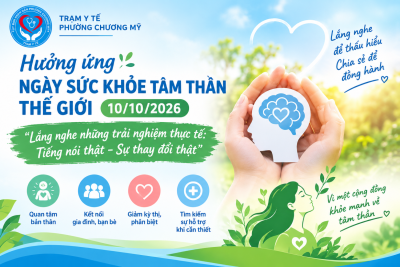 HƯỞNG ỨNG NGÀY SỨC KHỎE TÂM THẦN THẾ GIỚI 10/10/2026: “LẮNG NGHE TRẢI NGHIỆM: TIẾNG NÓI CHÂN THỰC, THAY ĐỔI THỰC CHẤT”