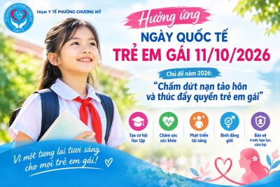 Trạm Y tế phường Chương Mỹ hưởng ứng Ngày Quốc tế trẻ em gái 11/10/2026