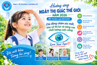 Trạm Y tế phường Chương Mỹ hưởng ứng Ngày Thị giác thế giới năm 2026