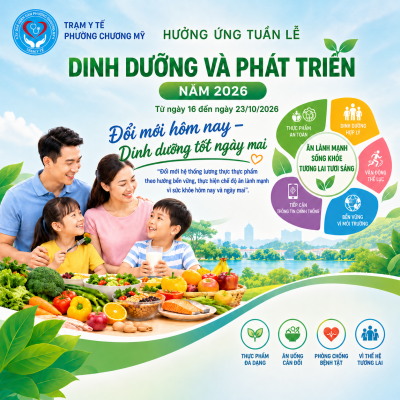 Trạm Y tế phường Chương Mỹ hưởng ứng Tuần lễ "Dinh dưỡng và Phát triển" năm 2026