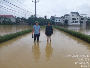 Trung tâm y tế huyện Chương Mỹ tăng cường các hoạt động ứng  phó với mưa lũ  và tuyên truyền phòng chống đuối nước