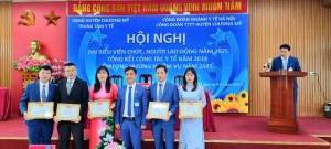 Trung tâm y tế phối hợp với Công đoàn Trung tâm tổ chức Hội nghị đại biểu cán bộ, viên chức, người lao động Trung tâm Y tế Chương Mỹ năm 2025.